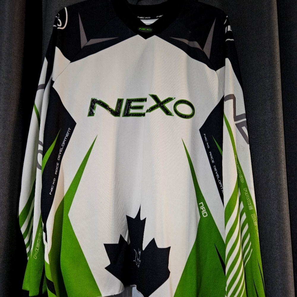 NEXO Green and Black Graphic Moto-X Jersey